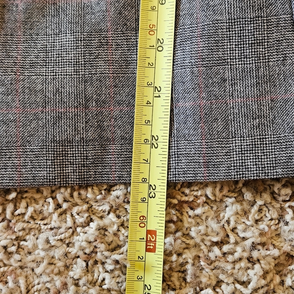 Vintage Wool Saville Gray Plaid Blazer Suit Jacket Size 10 - Picture 10 of 12